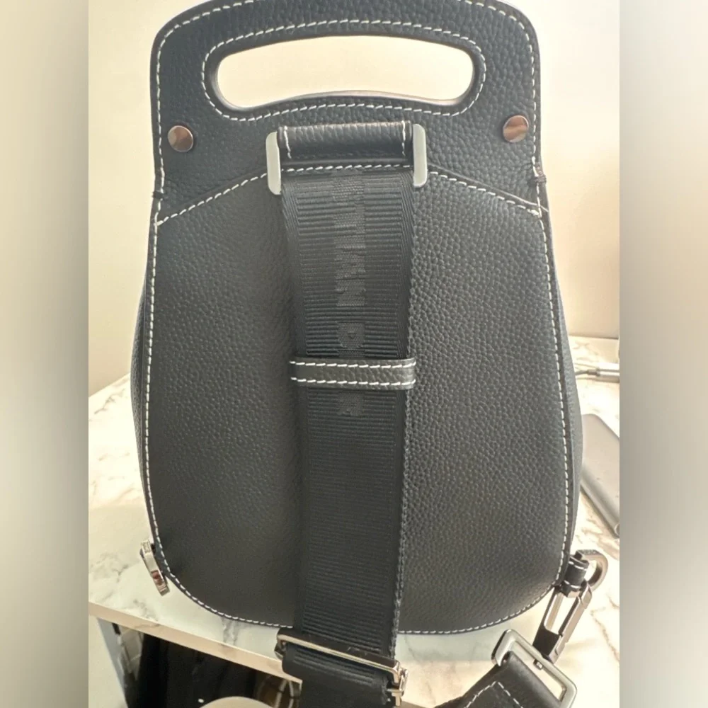 Dior Black Saddle Crossbody Bag with Silver Buckle - Picture 2 of 5